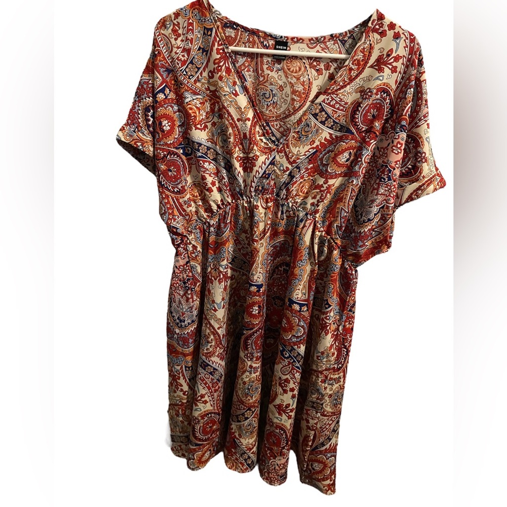 NWOT XL Shein paisley dress - Picture 5 of 6
